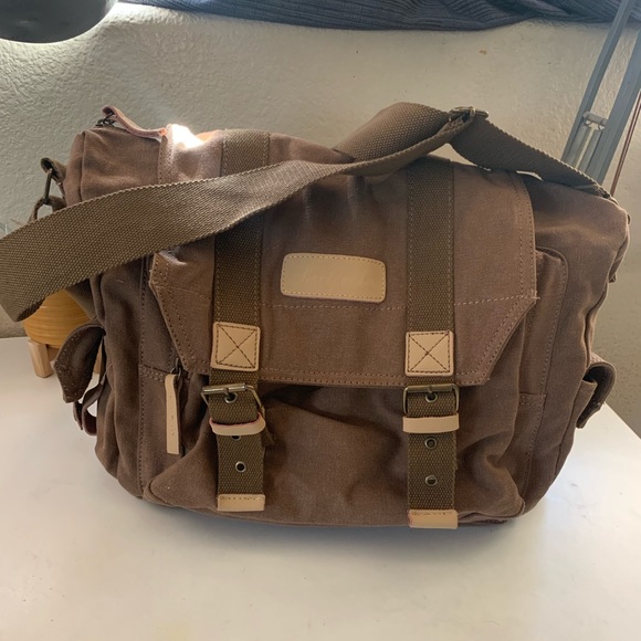 backpacker Handbags - Backpacker canvas camera bag.